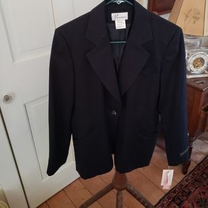 Dress Barn 100% pure wool dress suit coat black